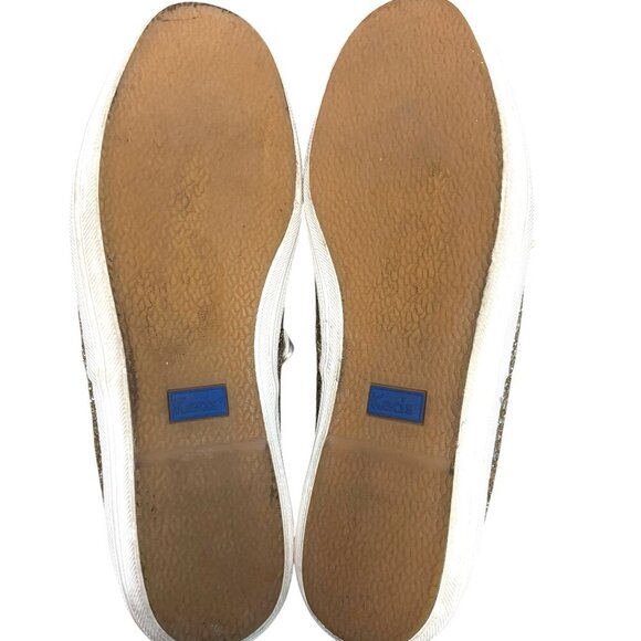 KATE SPADE KEDS Collab Silver Glitter Sparkle Sneakers Size 9 - Picture 10 of 11